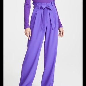 Alice & Olivia Farrel Paper Bag Pleated Pants